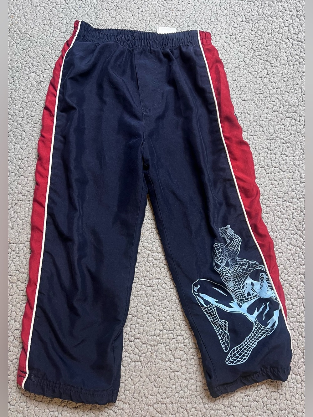 The Amazing Spider-Man Track Pants Boys 5 Blue/Red Polyester Drawstring Elastic